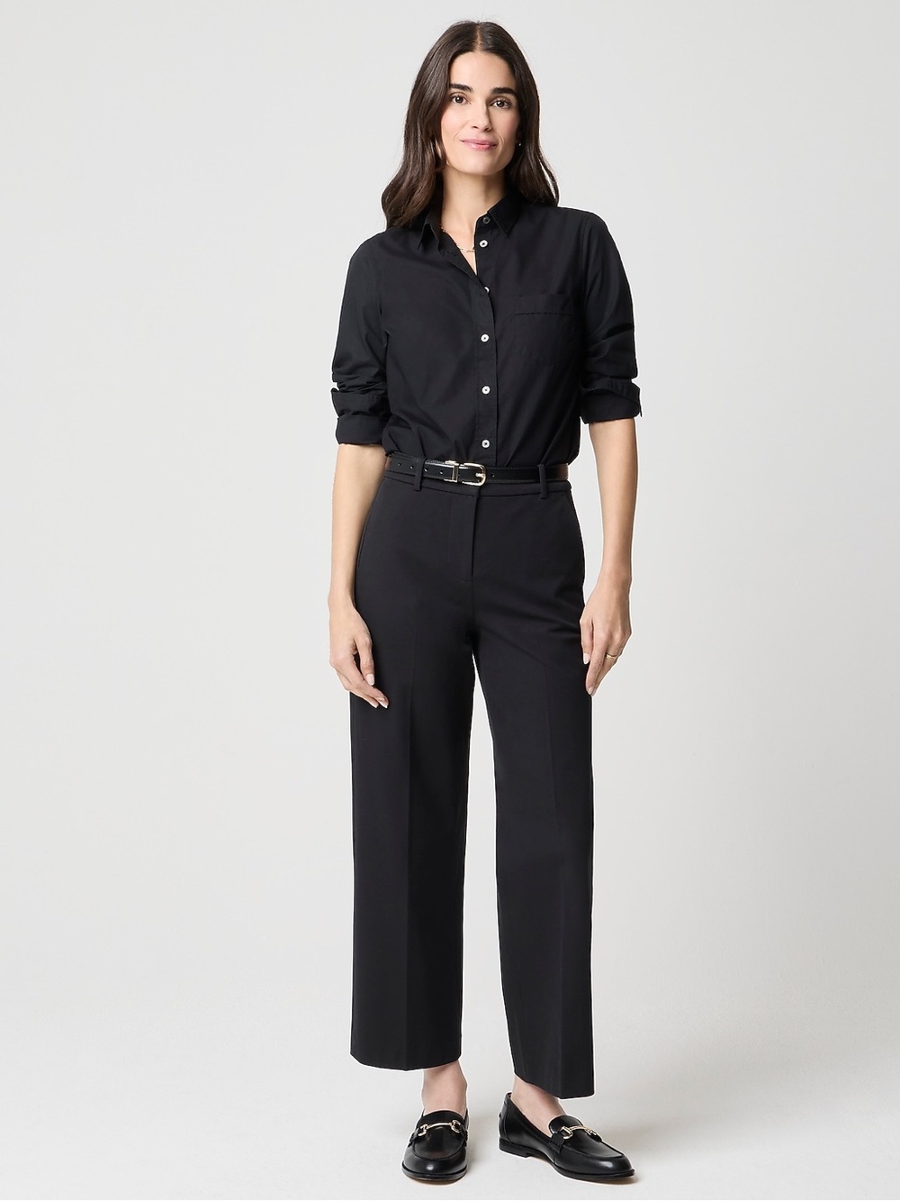 J.Crew Remy Wide Leg Black Cropped Pants - Size 8